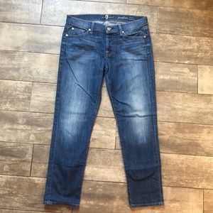7 FOR ALL MANKIND Josefina Sz 28 Skinny Boyfriend Button Fly Jeans